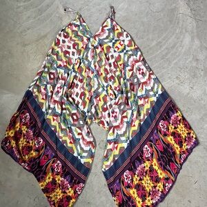 CHELSEA & THEODORE Multicolored Flowy Ultra Wide Tank Romper Medium